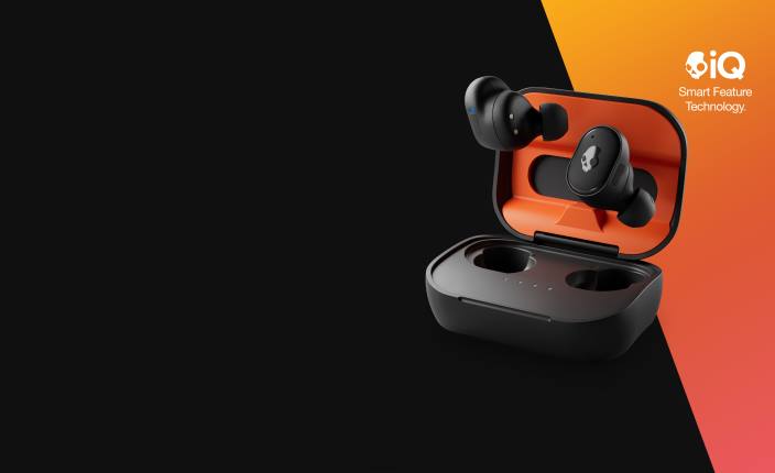 charge sans fil de technologie évolutive grind fuel vrais écouteurs sans fil T20J7 noir/orange Skullcandy