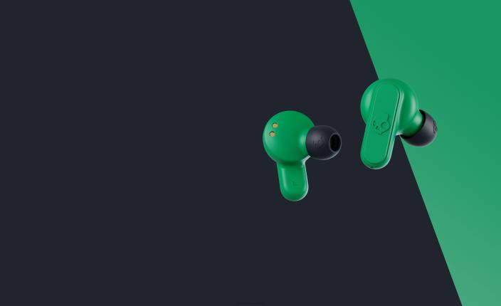 mini-écouteurs sans fil puissants et trouvables dime 2 T20J29 bleu foncé/vert Skullcandy