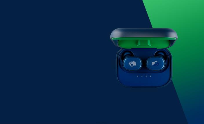 son de qualité supérieure évolutif véritables écouteurs sans fil T20J12 bleu foncé/vert Skullcandy